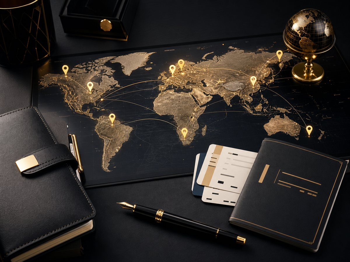 World map and travel planning